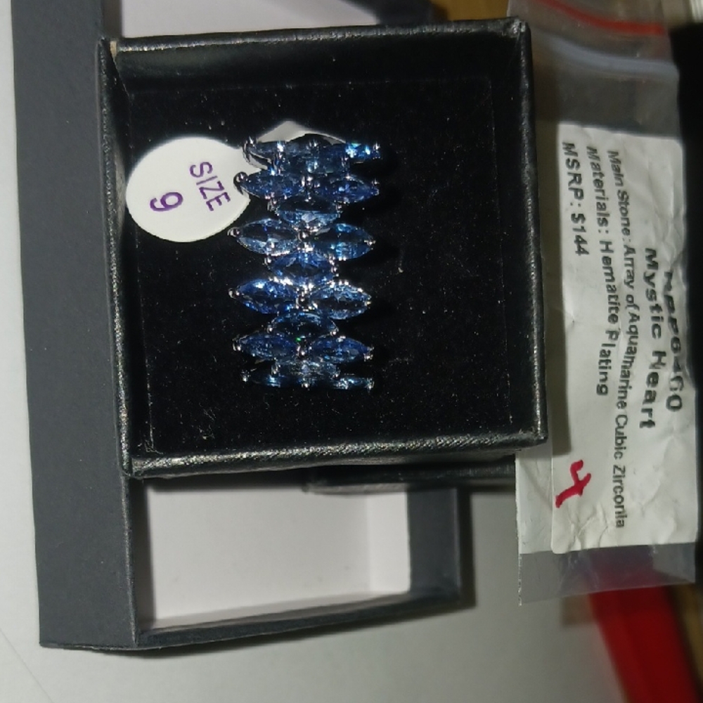 Mystic Heart Blue Gemstone Ring
